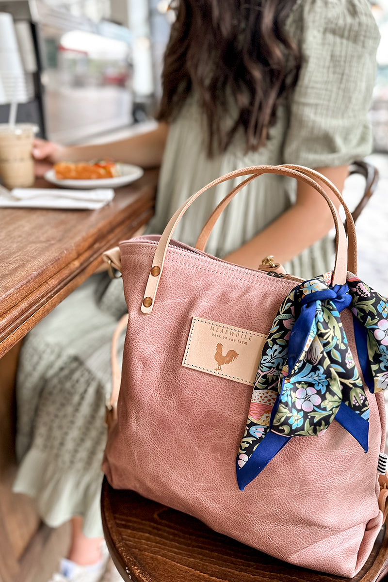 Rose Leather Original Backpack Pink Leather Backpack