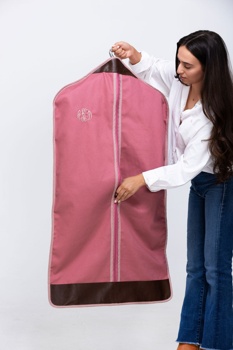 Garment Sleeve | Pink Canvas Garment Bag Garment Sleeve | Pink Canvas Garment Bag