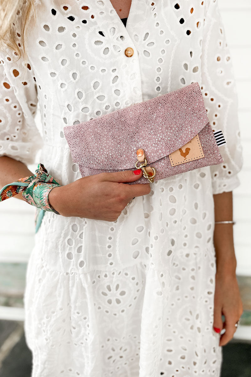 Limited Edition* Blush Stingray Leather Envelope Clutch