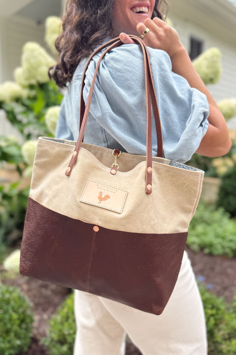 Limited Edition* Natural Waxed Canvas Utility Tote