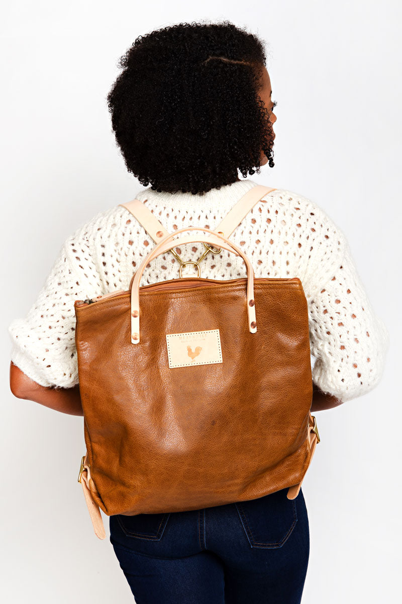 Camel leather backpack Clearance