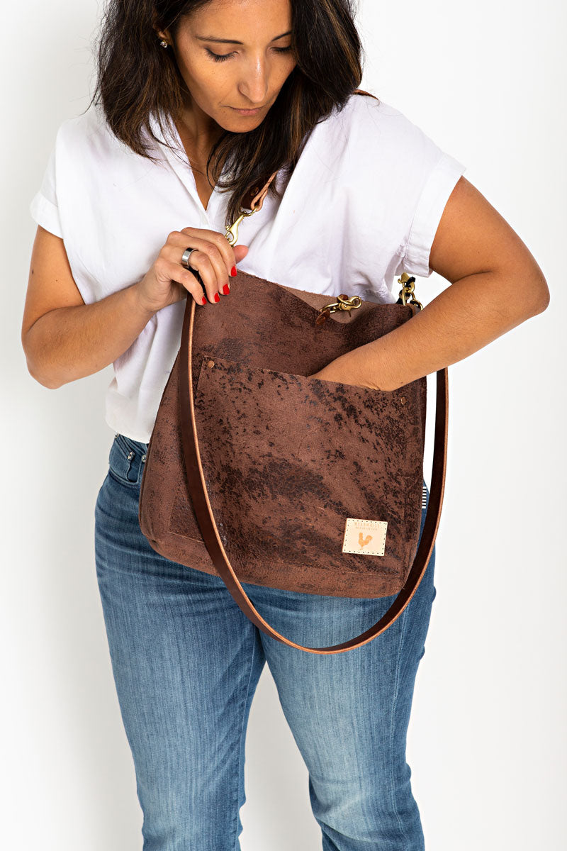 Meanwhile Back on The Farm Birch Leather Envelope Clutch & Crossbody