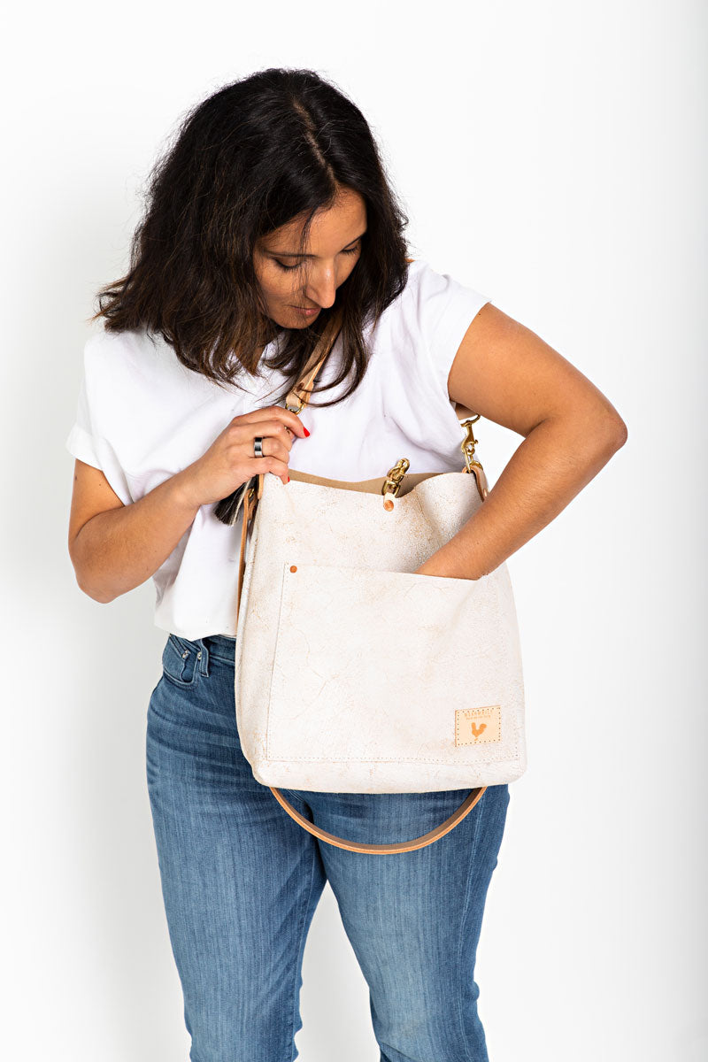 Meanwhile Back on The Farm Birch Leather Envelope Clutch & Crossbody