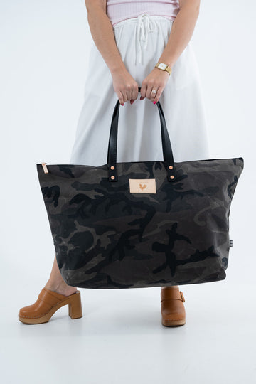 Graphite Waxed Canvas Weekend Bag
