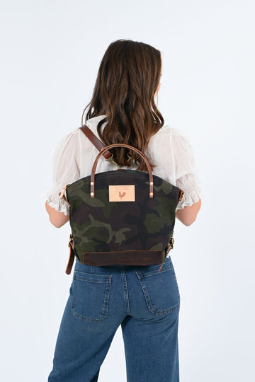 Camo Waxed Canvas Backpack 2.0