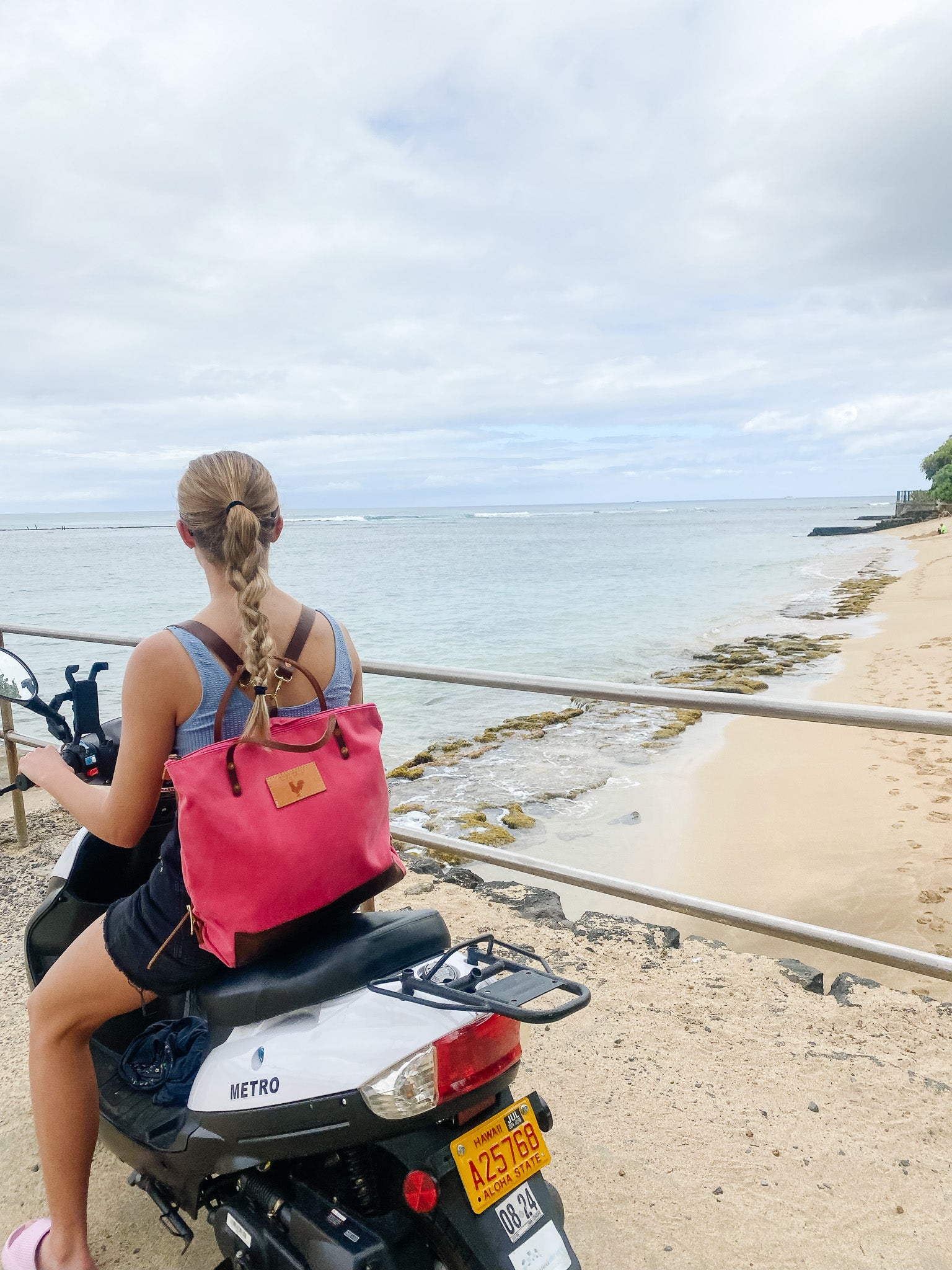 Pink Wax Canvas Backpack - Meanwhile in Lynchburg VA