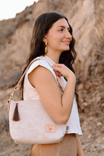 Birch White Leather Sling Bag