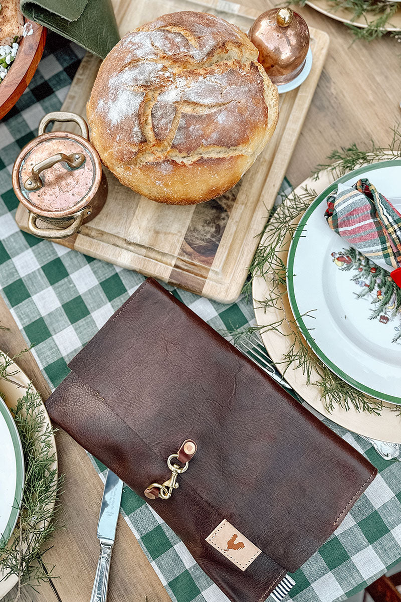Mocha Tuscan Leather Foldover Clutch & Crossbody