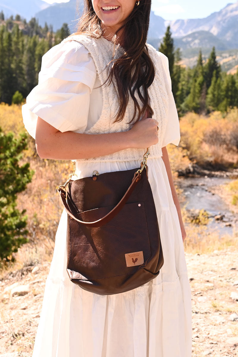 Mocha Tuscan Leather Carryall & Crossbody