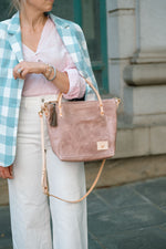 Rose Leather Small Tote