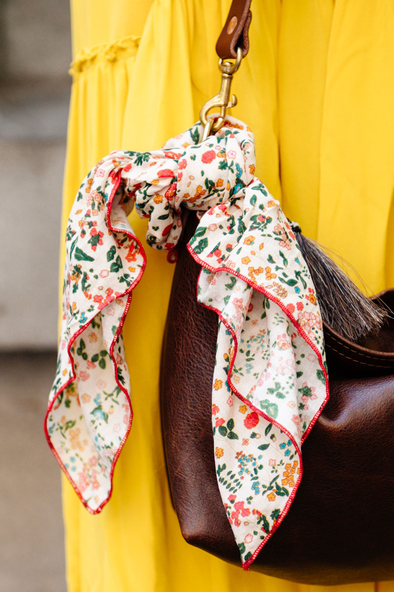 Vintage Floral Square Scarf