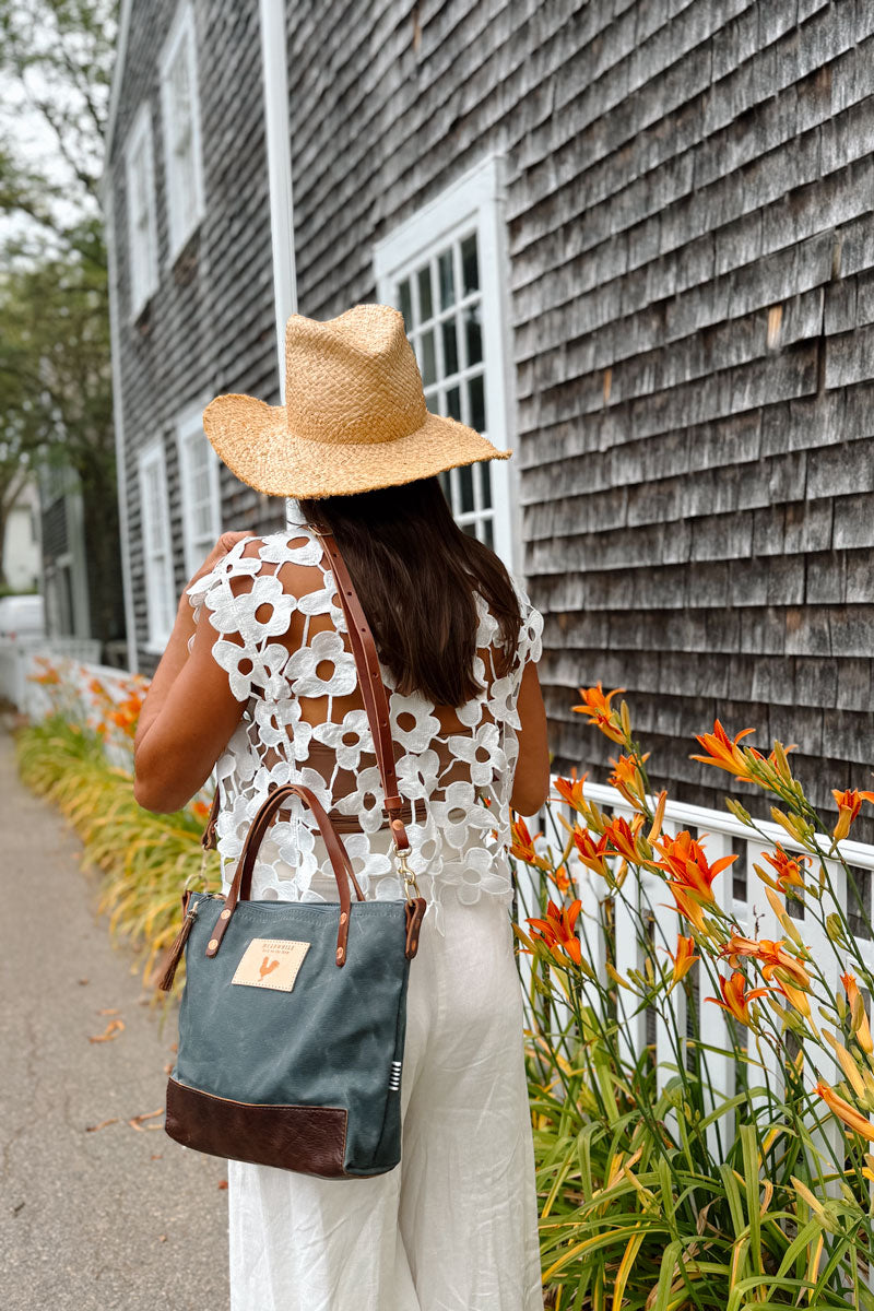 Slate Blue Waxed Canvas Small Tote | Meanwhile Back on the Farm
