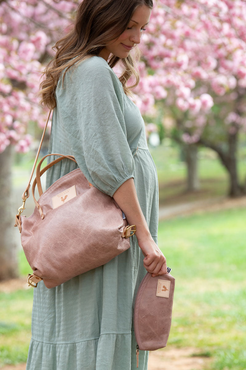 Rose Leather Convertible Backpack 2.0 | Real Leather Backpack