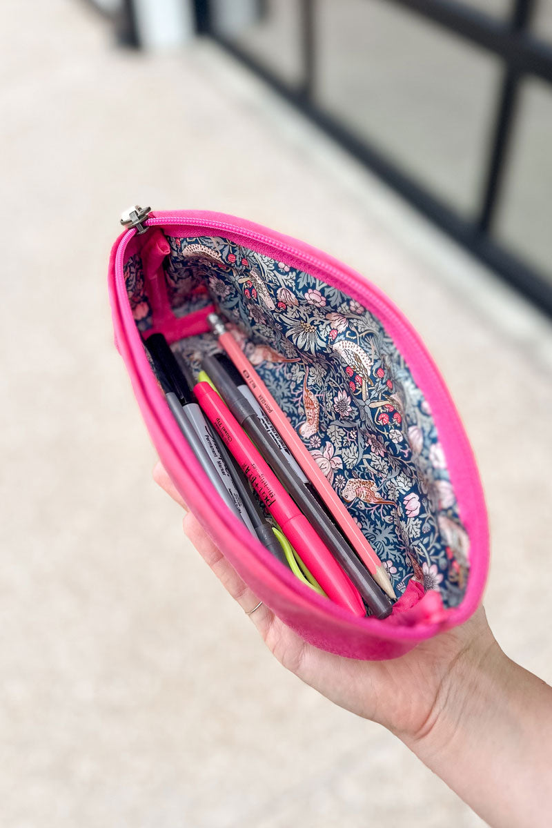 Limited Edition* Pink Wax Canvas Cosmetic Bag