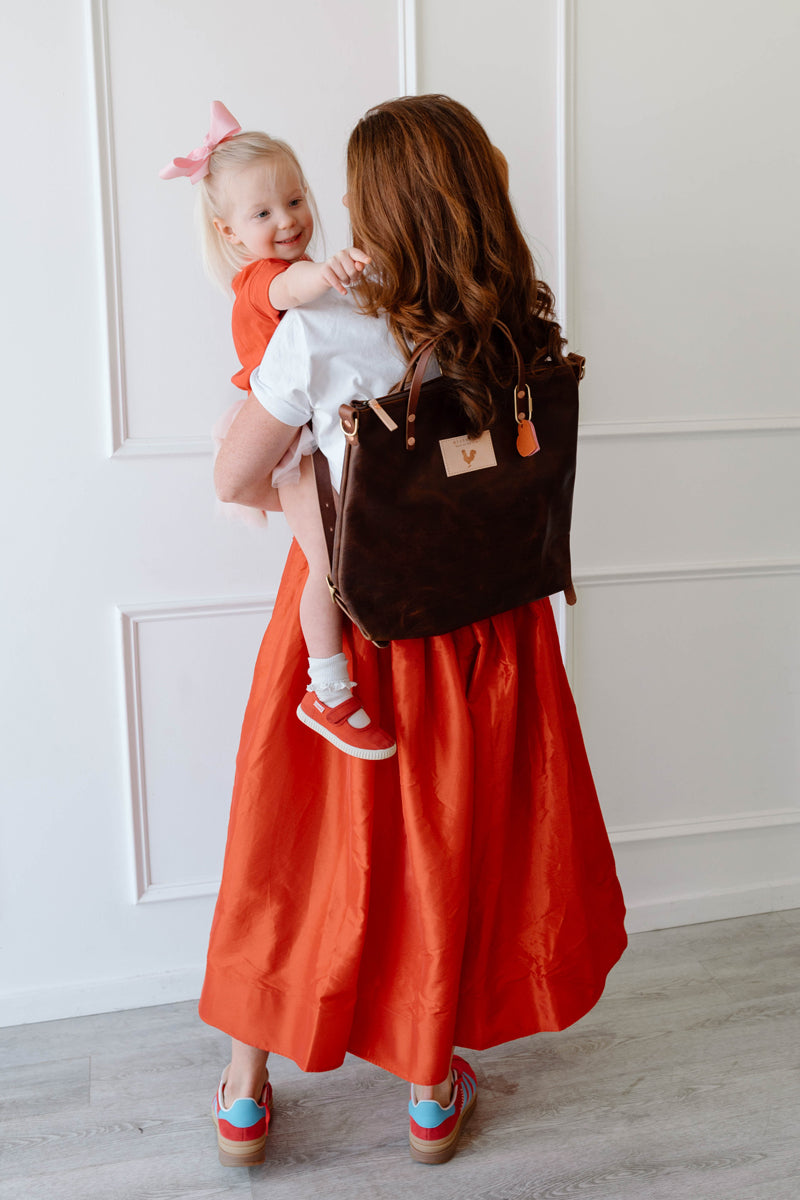 Mocha Tuscan Leather Backpack | Brown Leather Backpack Purse