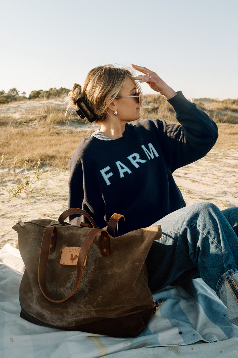 canvas tote bag travel Large Crossbody Handbag Shoulder for Work Casua Riverich friendly sustainable materials Canvas and Leather Travel Tote,