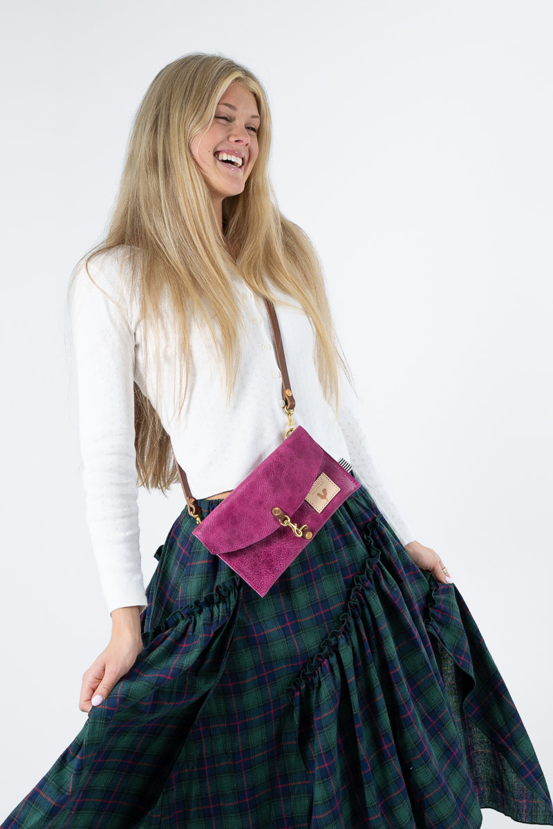 Limited Edition: Zinnia Leather Envelope Clutch & Crossbody