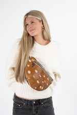 Spotted Cow Hide Fanny Bag