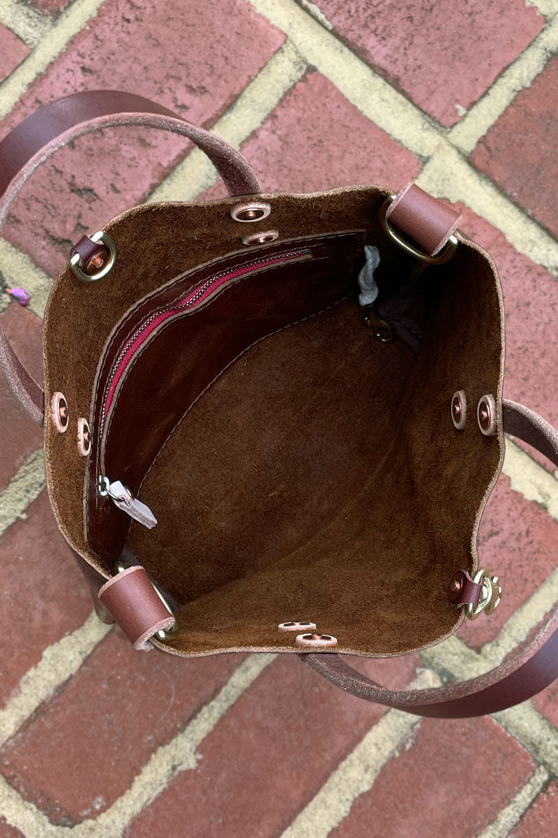 Mocha Tuscan Leather Mini Tote