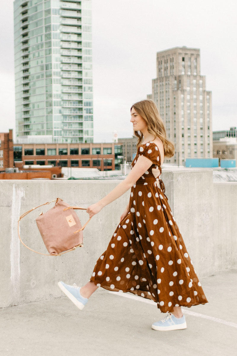 Rose Leather Convertible Backpack 2.0 | Real Leather Backpack
