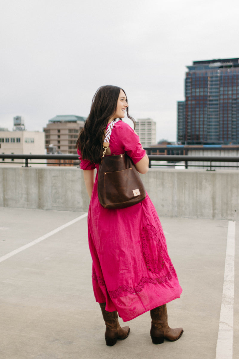 Mocha Tuscan Leather Carryall & Crossbody | Tote Purse Leather