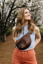Mocha Tuscan Leather Fanny Bag