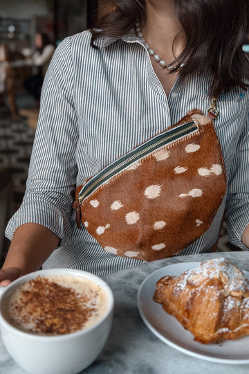 Spotted Cowhide Fanny Bag