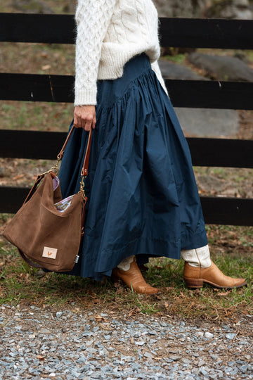 Limited Edition* Chocolate Brown Suede Leather Carryall & Crossbody