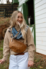 Camel Leather Fanny Bag