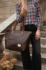 Mocha Tuscan Leather Travel Tote