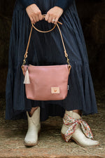 Mauve Leather Sling Bag
