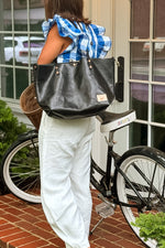Black Luxe Leather Perfect Tote