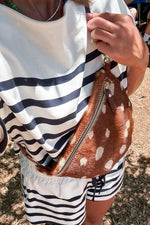 Spotted Cow Hide Fanny Bag