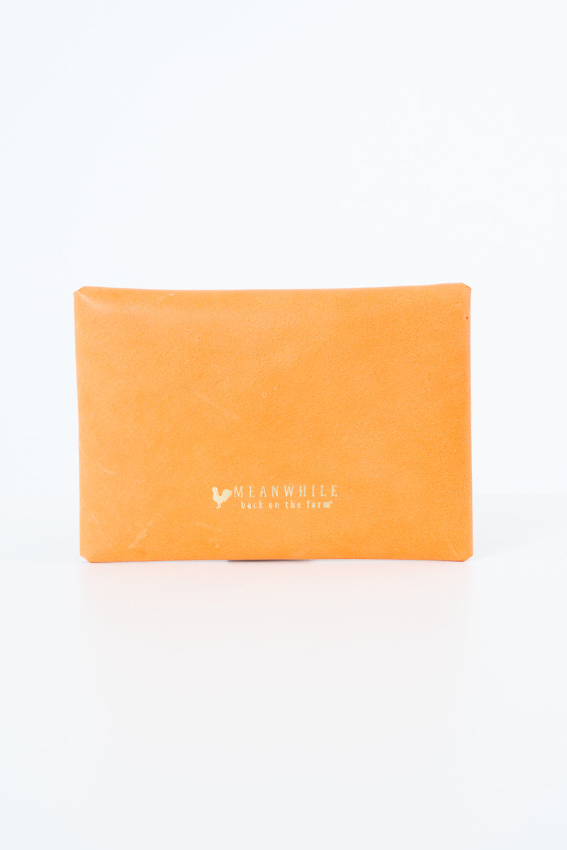 Orange leather Meanwhile Back on the Farm wallet