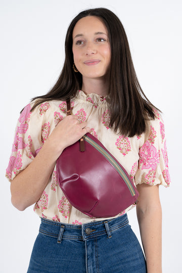 Limited Edition* Raspberry Leather Fanny Bag