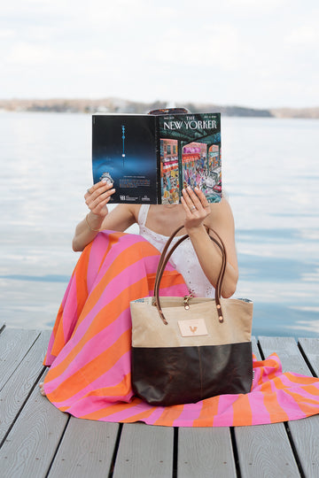 Natural Waxed Canvas Utility Tote