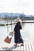 Hand Sewn Rose Pink Leather Backpack