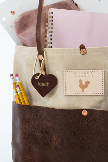 Custom Leather Bag Charm and Keychain