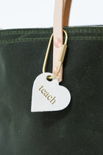 Custom Candy Leather Heart Bag Charm and Keychain