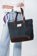 Slate Blue Canvas Tote Bag