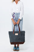 Slate Blue Canvas Tote Bag