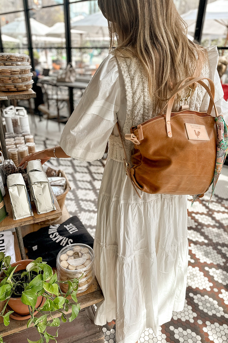 camel leather women's backpack Camel Leather Convertible Backpack 2.0