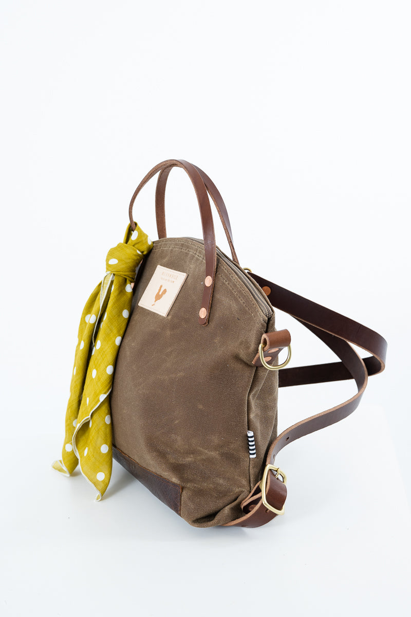 Field Tan Wax Canvas Backpack 2.0