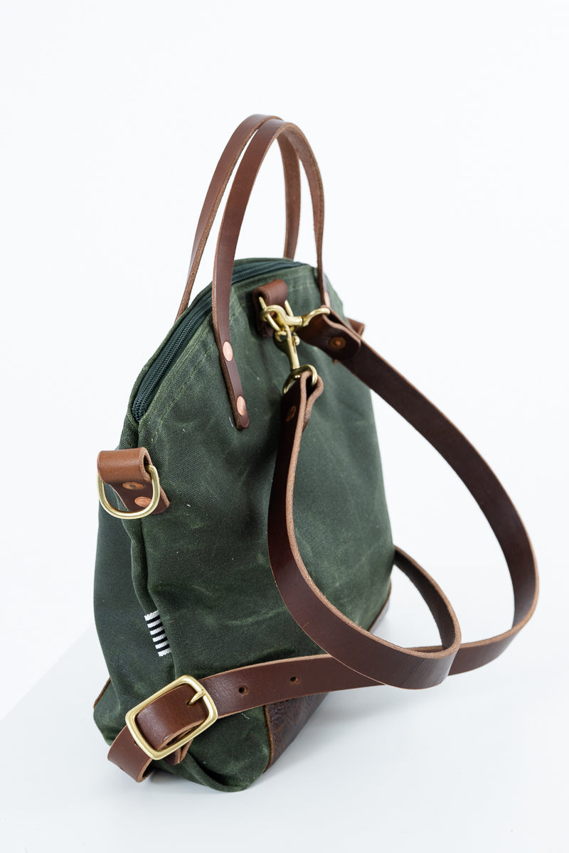 Olive Waxed Canvas Backpack 2.0