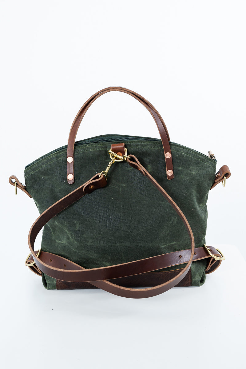 Olive Waxed Canvas Backpack 2.0