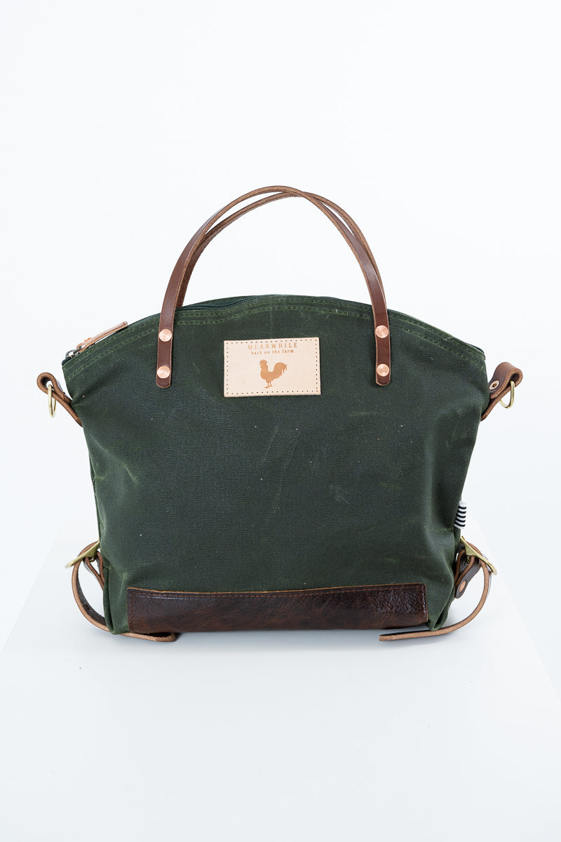 Olive Waxed Canvas Backpack 2.0