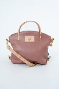 Handmade Rose Pink Leather Convertible Backpack