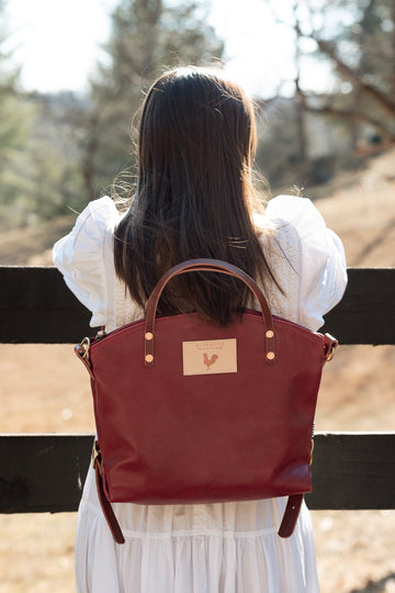 Ruby Red Leather Backpack 2.0