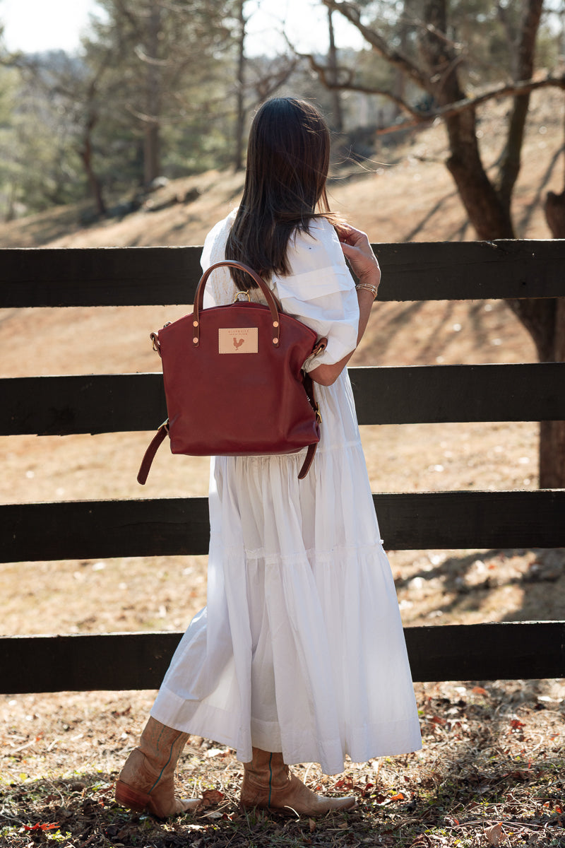 dark red leather backpack Ruby Red Leather Backpack 2.0