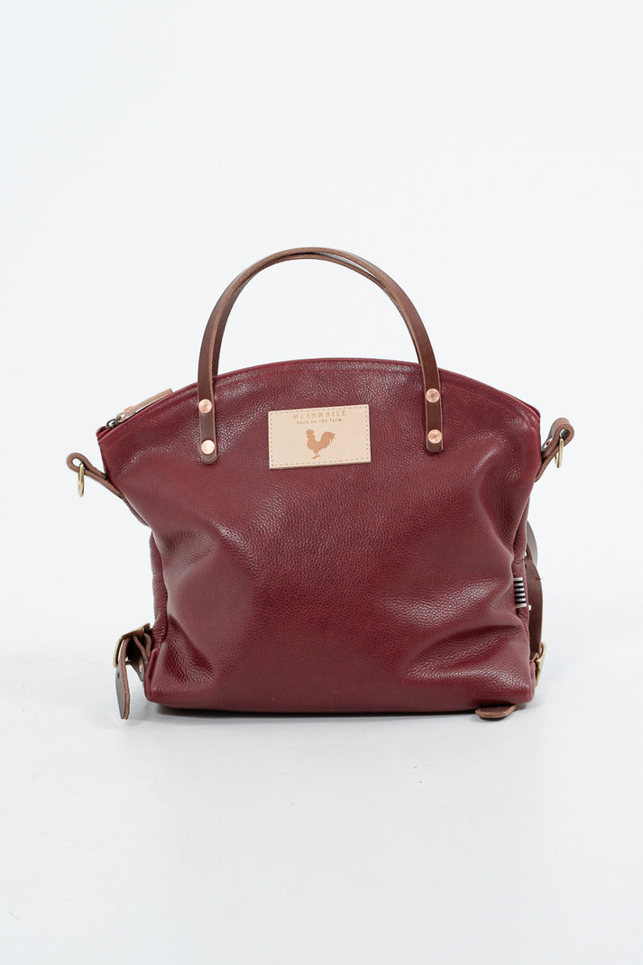 Ruby Red Leather Backpack 2.0 | Red Leather Convertible Backpack